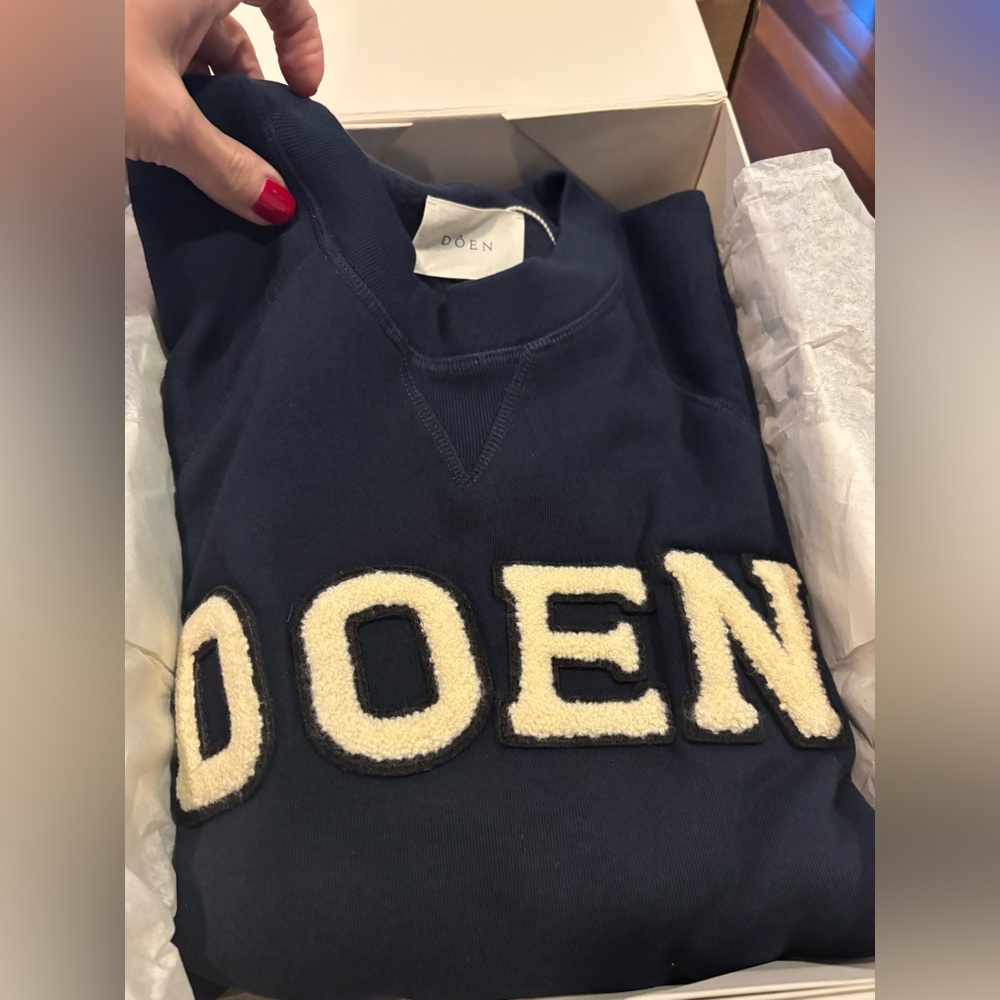 DOEN Varsity Sweatshirt/ Dark Navy M